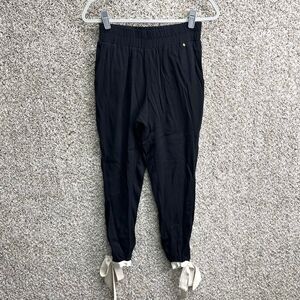 Harlyn Joggers Women’s XS Black Pull On Tie Bow Ankle